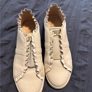 Kate Spade Cream Ruffle Sneakers